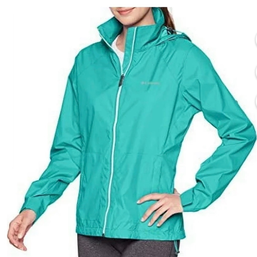 Women's Columbia Switchback III Hooded Packable Jacket Color: Teal Jacket